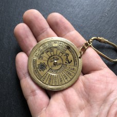 英國入口黃銅萬年曆鎖匙扣
